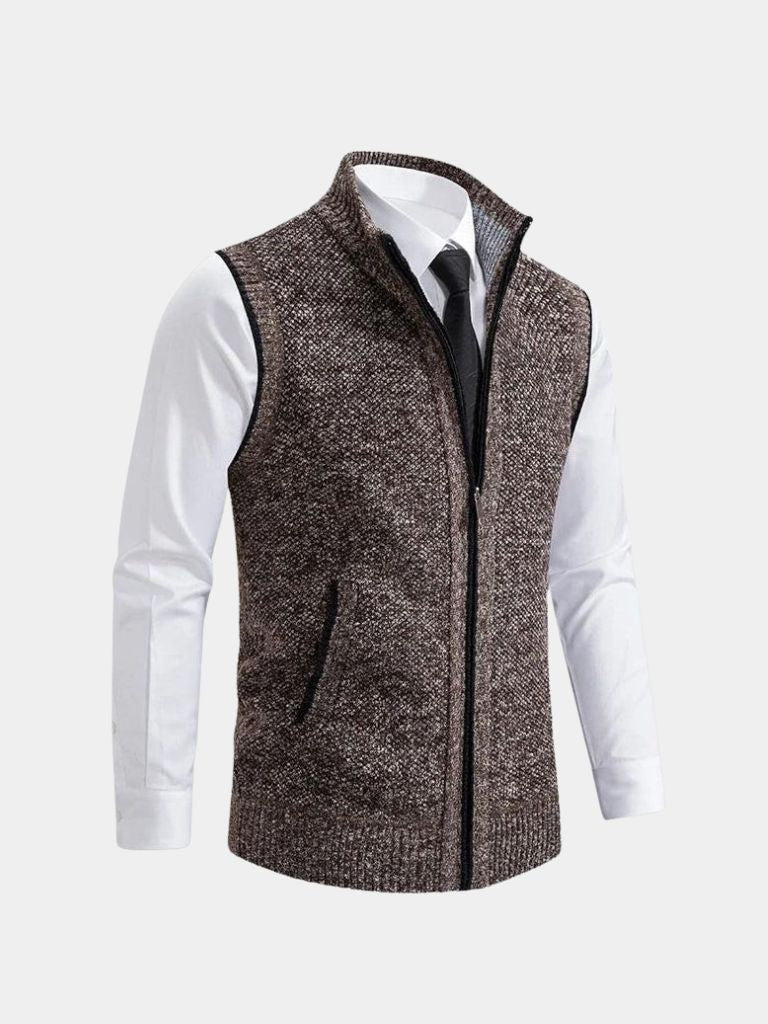 Men’s Knit Sweater – Elegant Full Zip Casual Everyday Knitwear